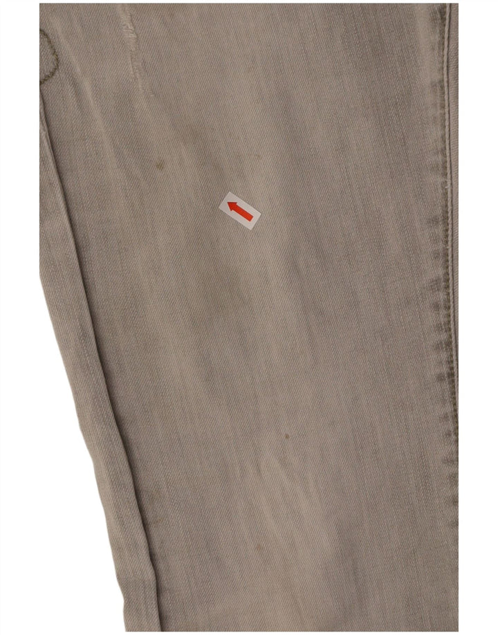 ARMANI Calça jeans reta masculina desgastada W30 L32 algodão cinza