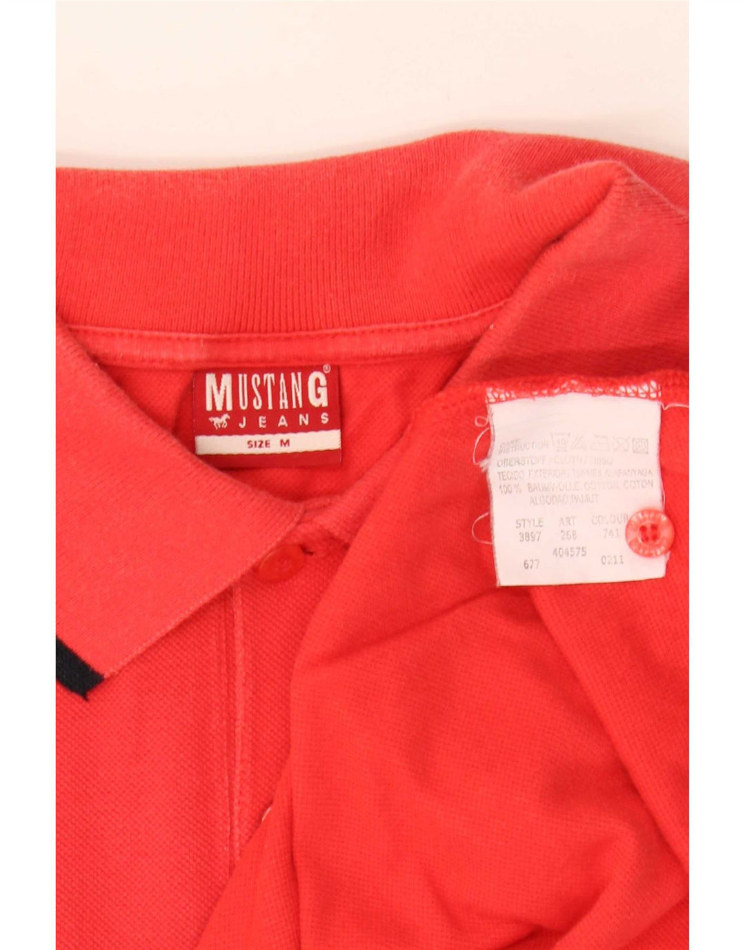 Camisa polo masculina Mustang médio algodão vermelho