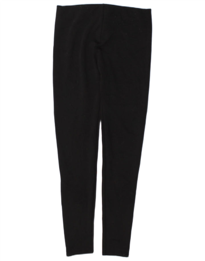 Leggings femininos Zara UK 14 poliéster preto grande
