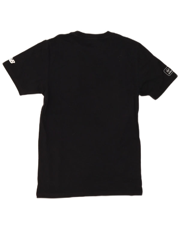 Camiseta masculina New Balance London Graphic Top pequeno algodão preto
