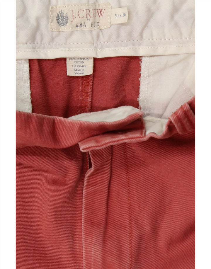 J. CREW Mens 484 Straight Chino Trousers W30 L30 Red Cotton Vintage J. Crew and Second-Hand J. Crew from Messina Hembry 