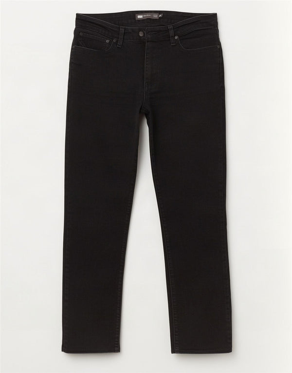Calça jeans feminina Levi's Demi Curve Mid Rise Straight US 14 XL W32 L28 preta