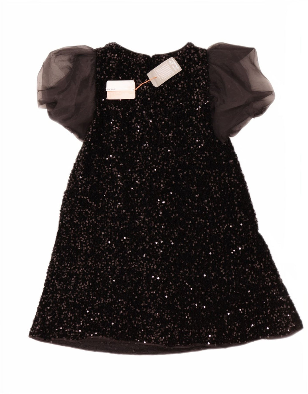 Vestido monsoon feminino com lantejoulas evasê 12-13 anos preto poliéster