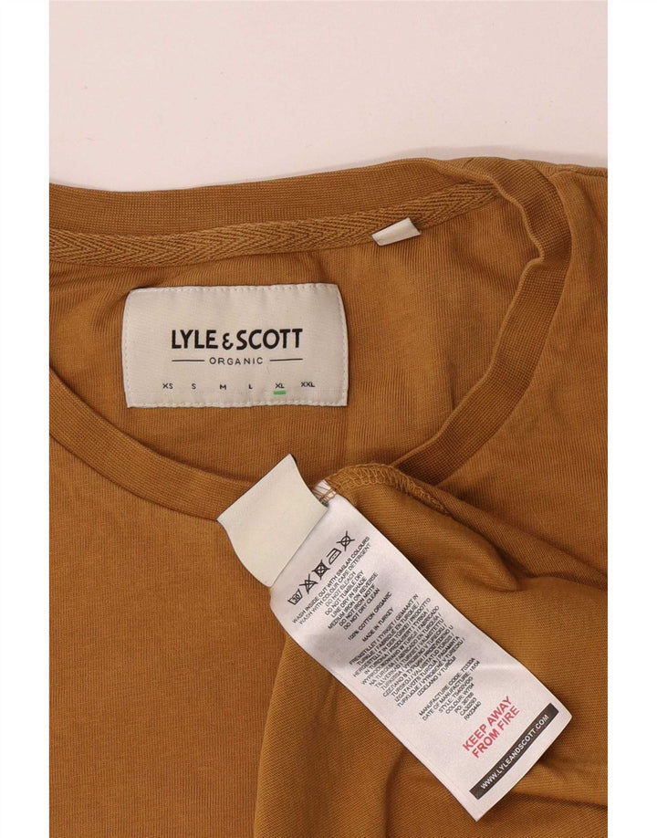 Camiseta masculina Lyle & Scott Top XL algodão marrom