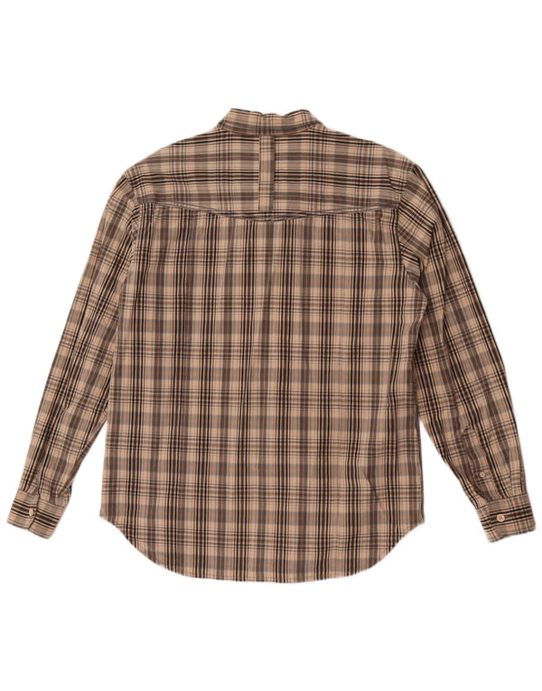 Camisa masculina Wrangler Greensboro XL marrom xadrez algodão