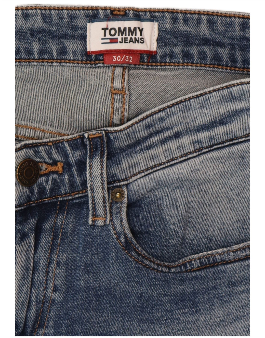 TOMMY HILFIGER Masculino Slim Jeans W30 L32 Azul