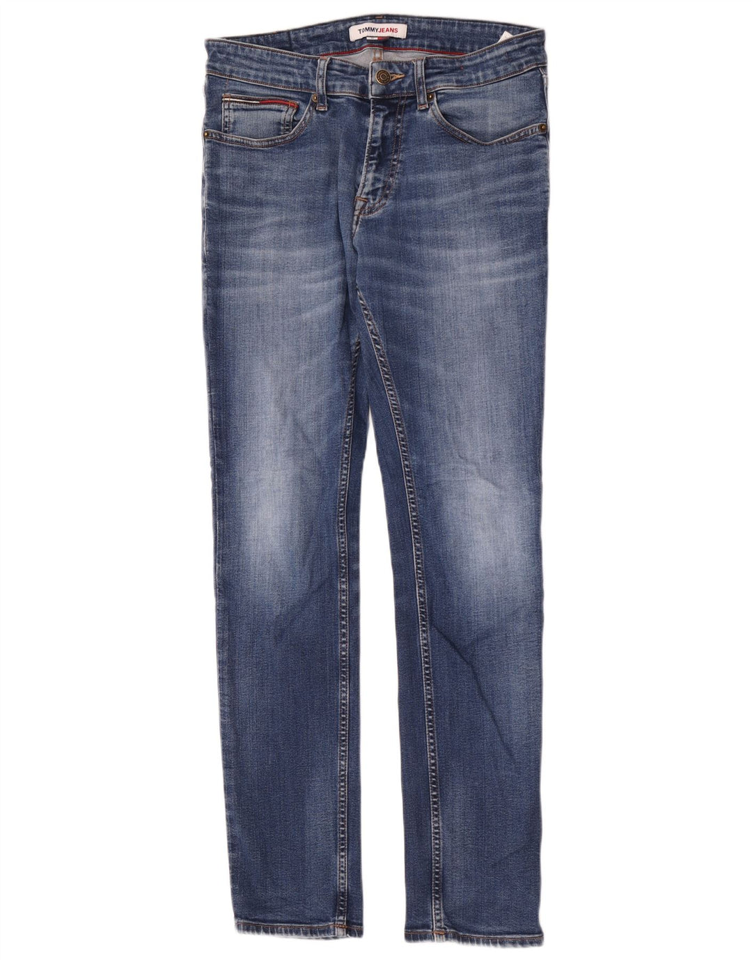 Tommy Hilfiger Masculino Slim Jeans W31 L32 Azul Algodão