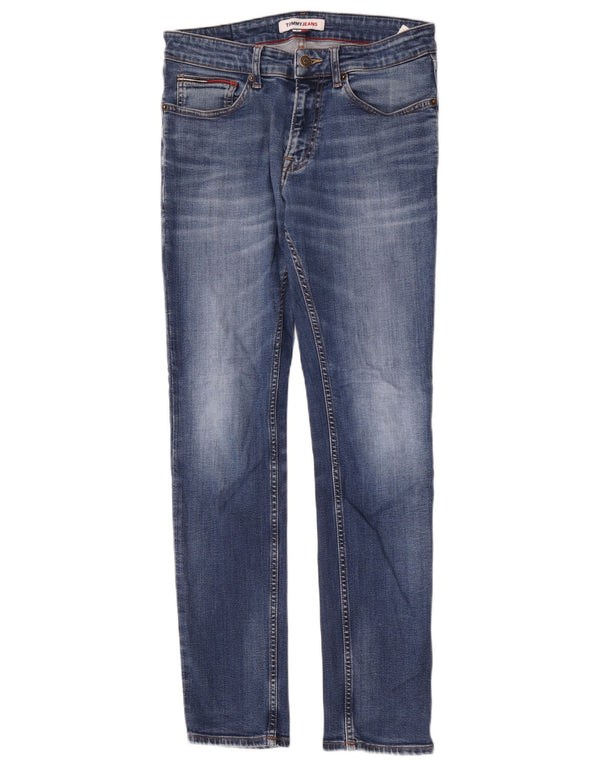 Tommy Hilfiger Masculino Slim Jeans W31 L32 Azul Algodão