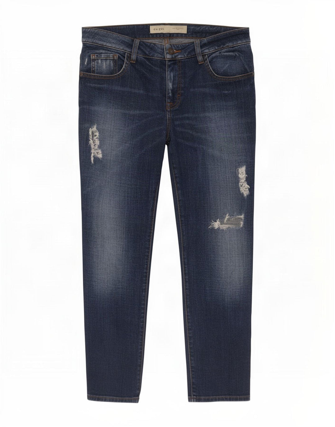 Guess Mens Jeans Slim Distressed W27 L28 Azul