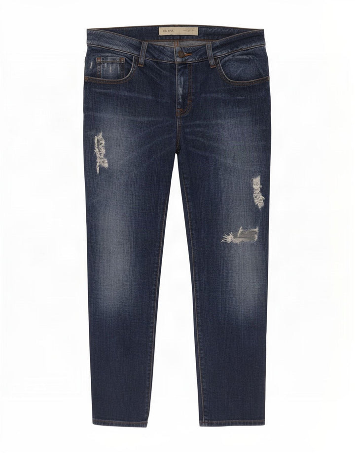 Guess Mens Jeans Slim Distressed W27 L28 Azul