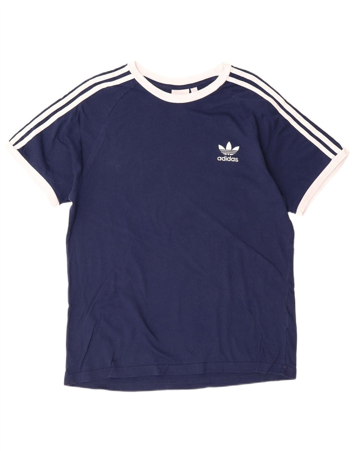 Camiseta masculina ADIDAS grande algodão azul marinho