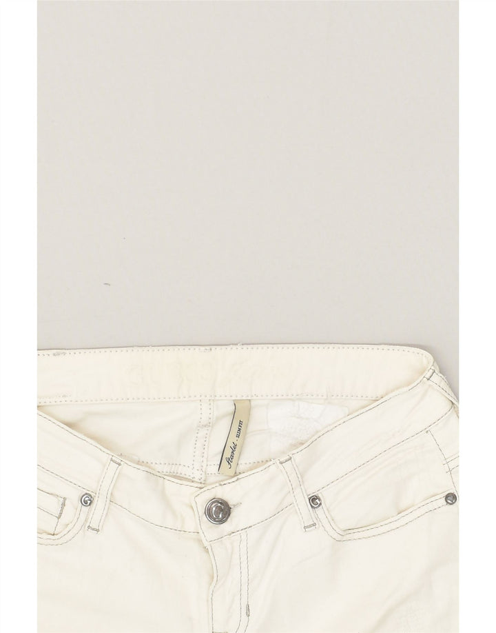 GUESS Womens Slim Jeans W29 L32  Off White Cotton | Vintage Guess | Thrift | Second-Hand Guess | Used Clothing | Messina Hembry 