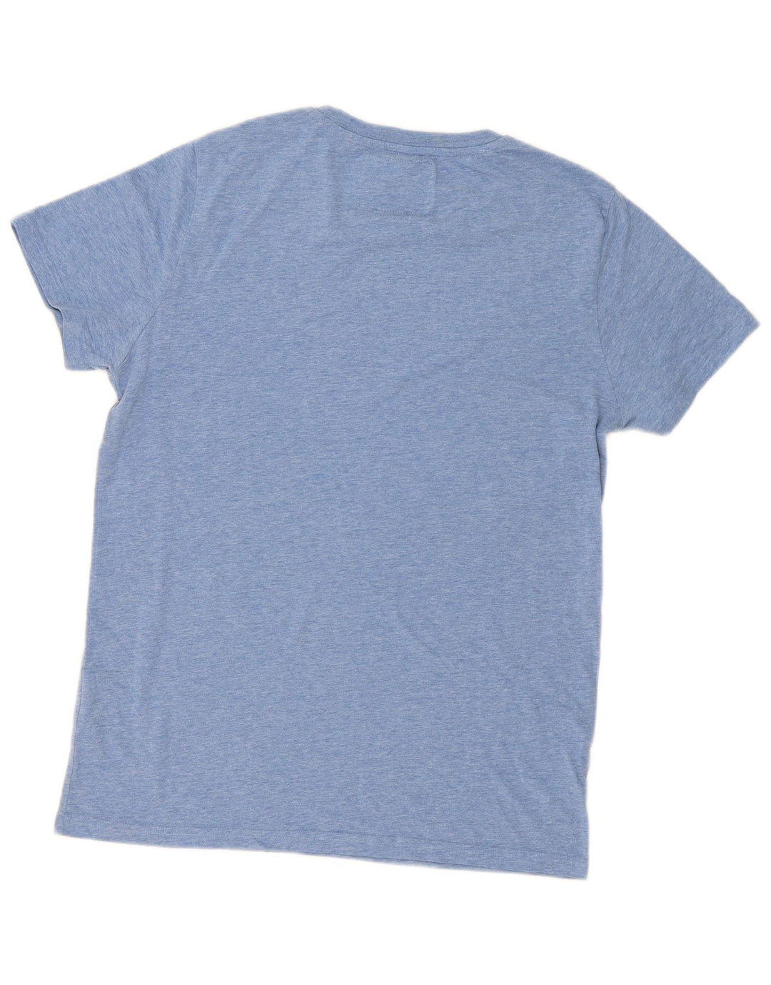 Camiseta masculina Superdry Top grande algodão manchado azul
