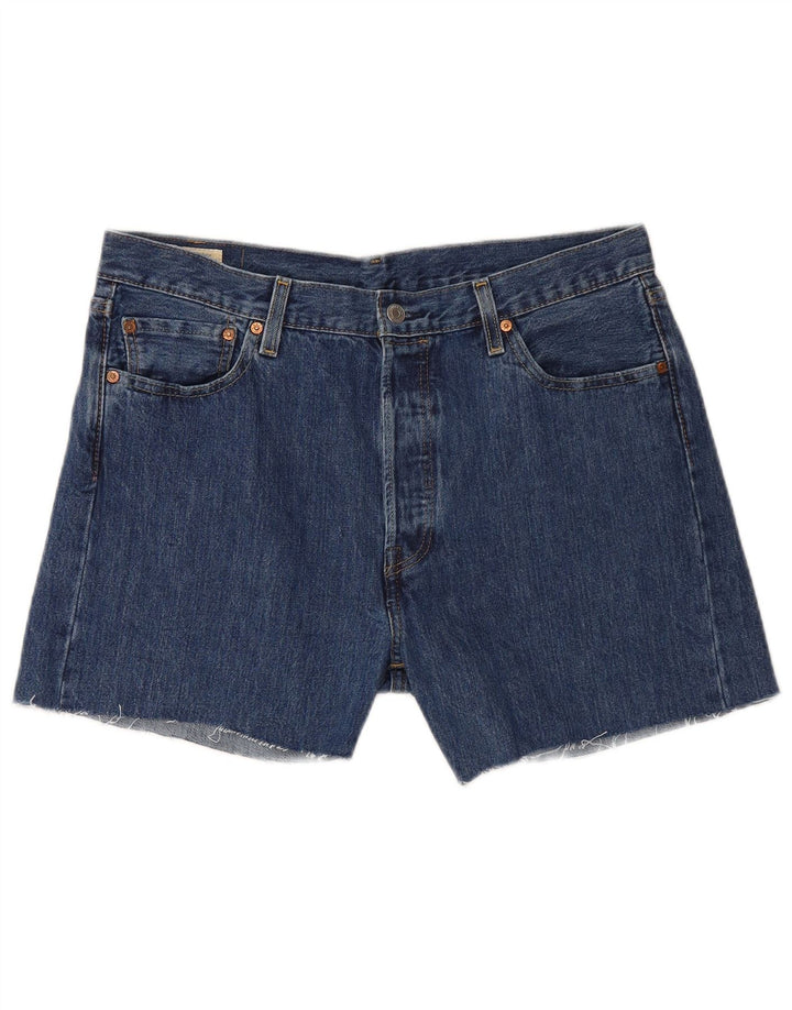 Shorts jeans masculino 501 da Levi's W36 grande algodão azul
