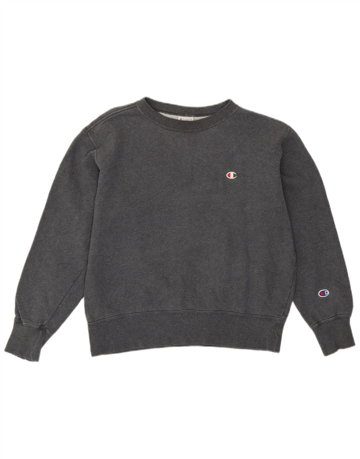 Jumper de moletom feminino grande Champion UK 10 pequeno algodão cinza
