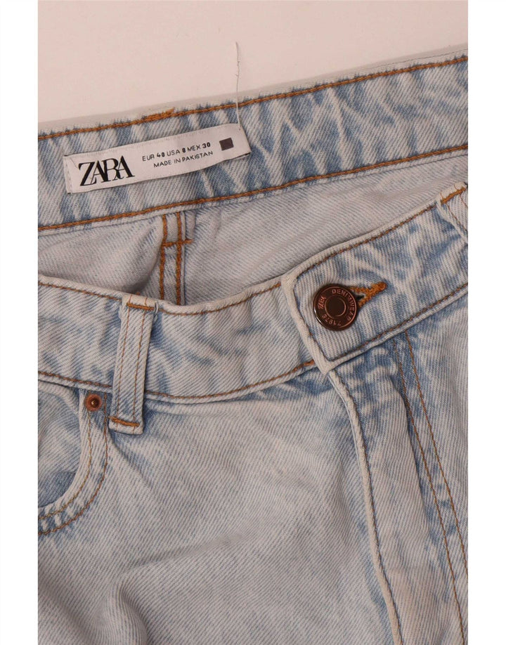 Zara Jeans Cônicos Femininos EU 40 Médio W30 L28 Azul