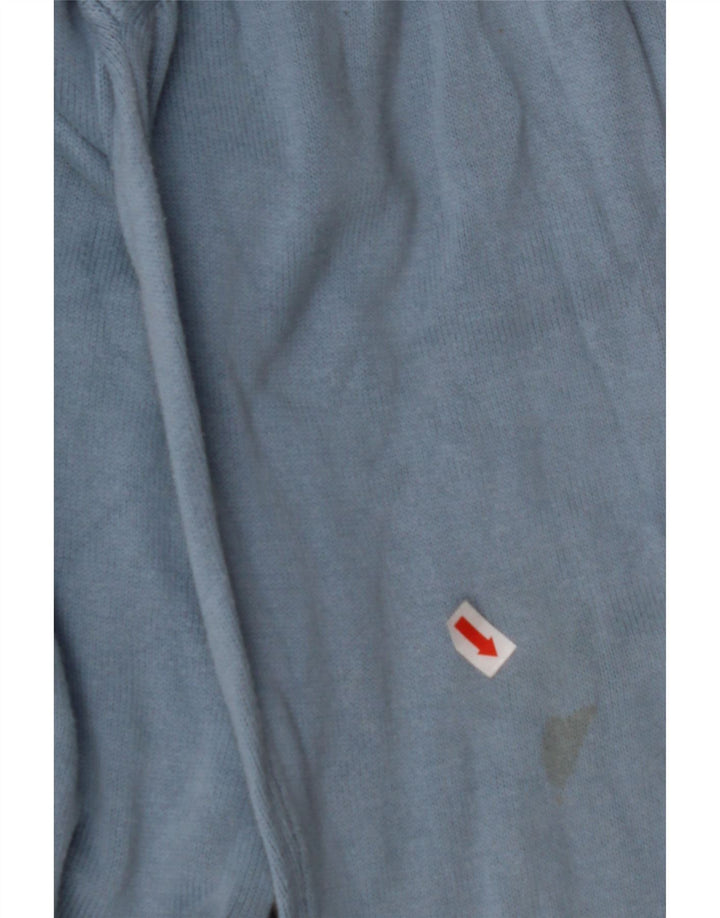 Suéter masculino LACOSTE com decote em V tamanho 6 XL algodão azul