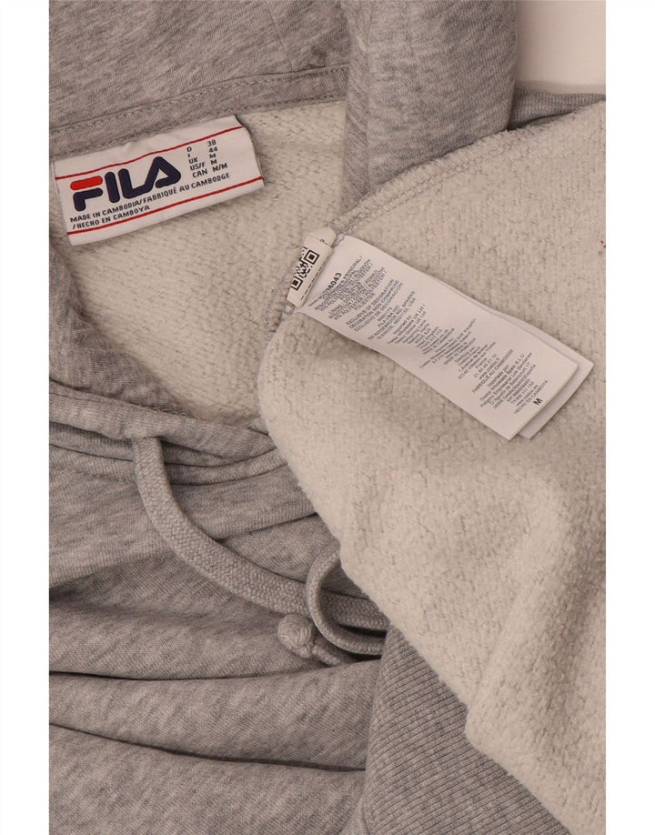 Fila Mens Hoodie Jumper Médio Cinza Algodão Flecked