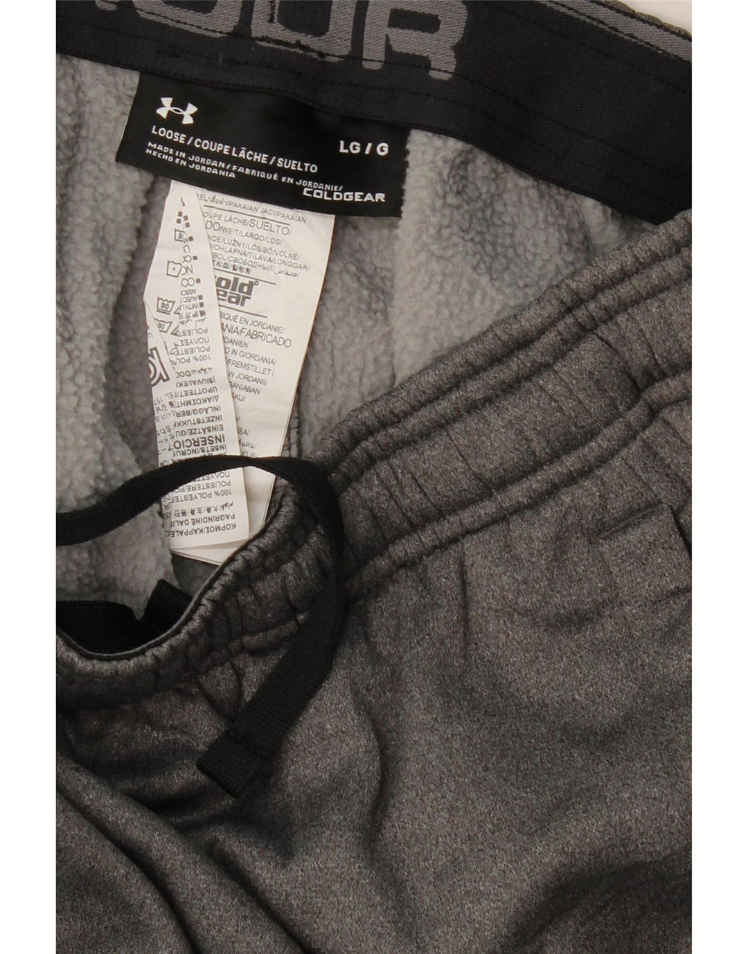 UNDER ARMOUR Masculino Cold Gear Calça de treino solta grande cinza