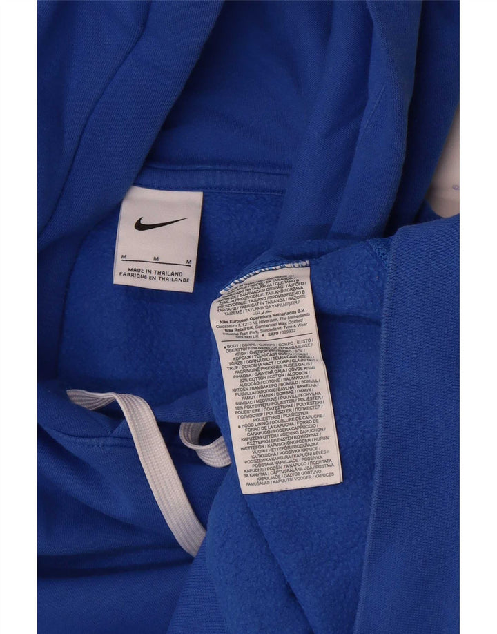 Jumper com capuz gráfico masculino Nike médio azul algodão