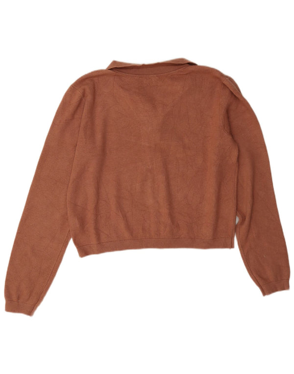 Marks & Spencer Suéter feminino cropped cardigan 14-15 anos marrom viscose