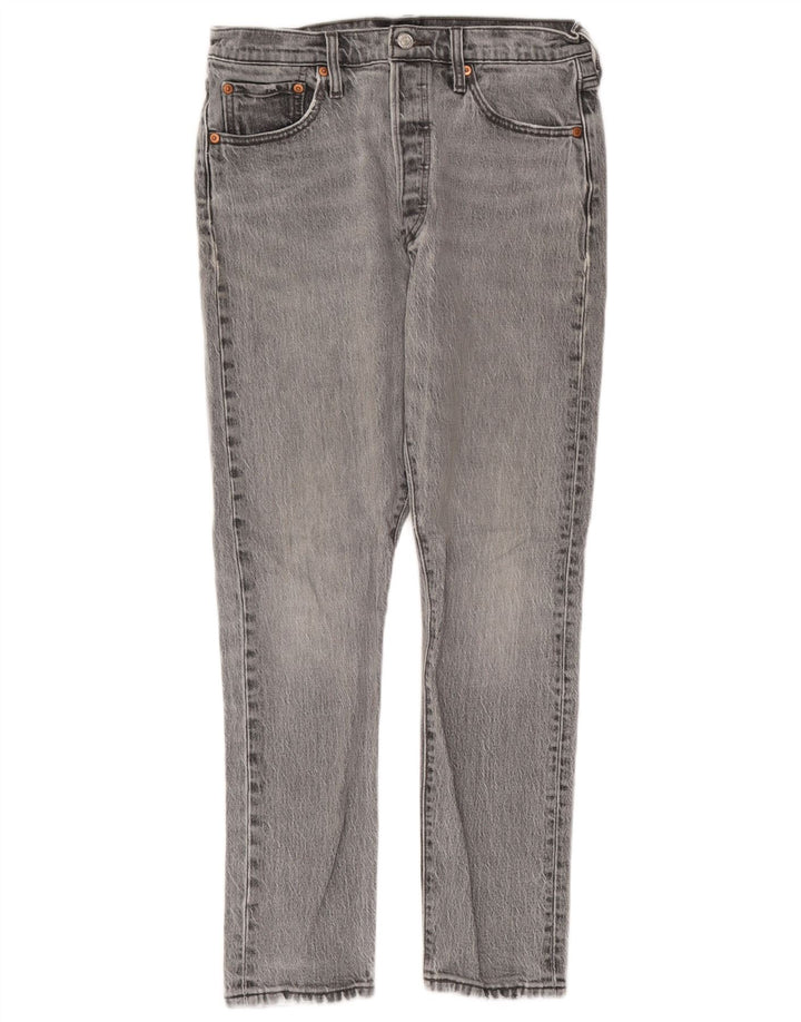 Jeans femininos Levi's Slim W29 L28 algodão cinza