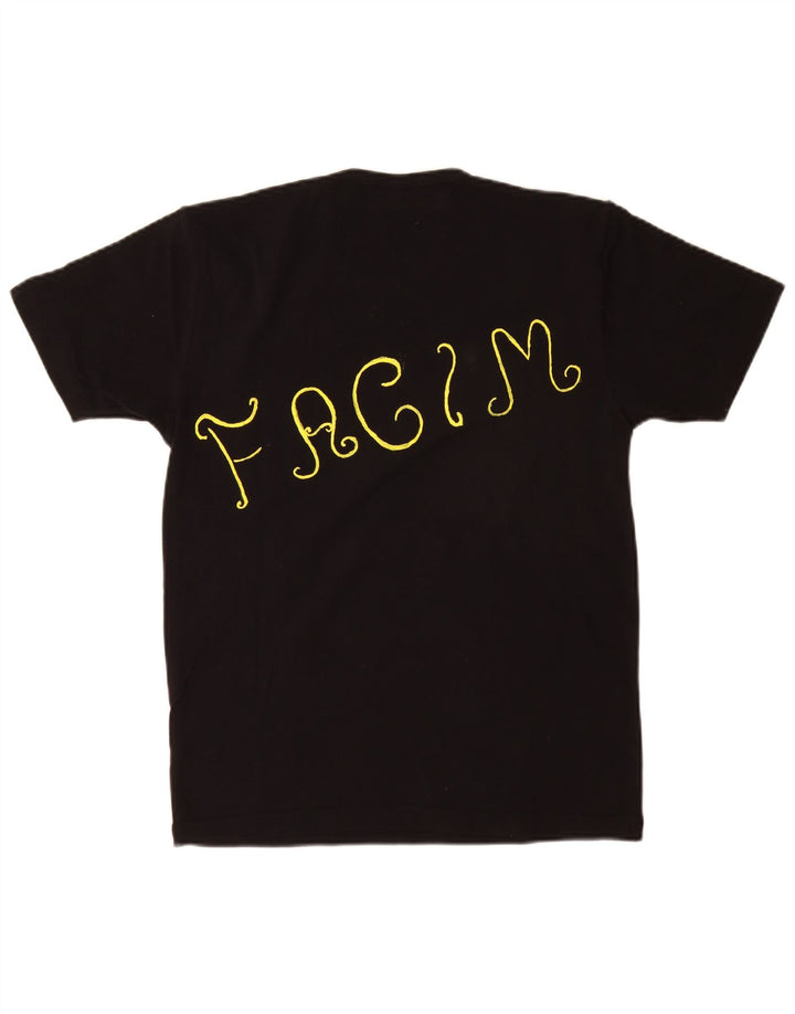 Camiseta Wrangler masculina gráfica grande algodão preto