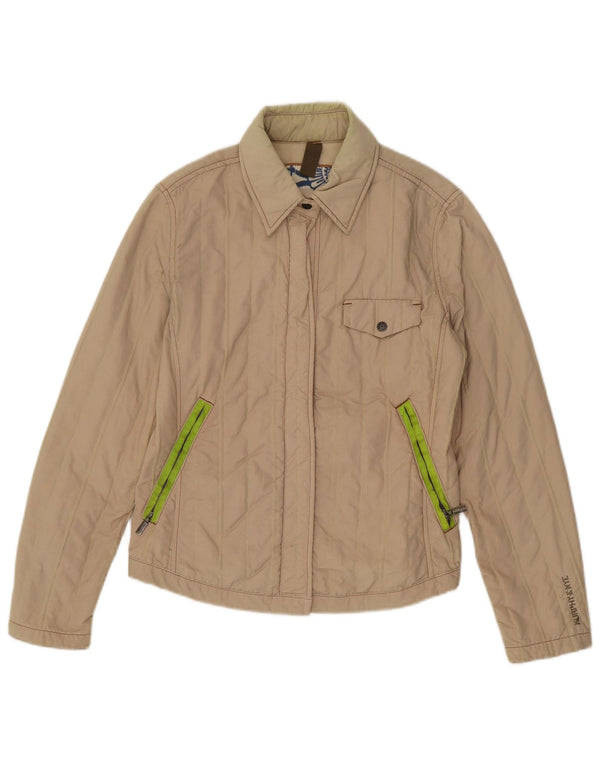 Jaqueta bomber feminina Murphy & Nye UK 12 poliamida bege médio