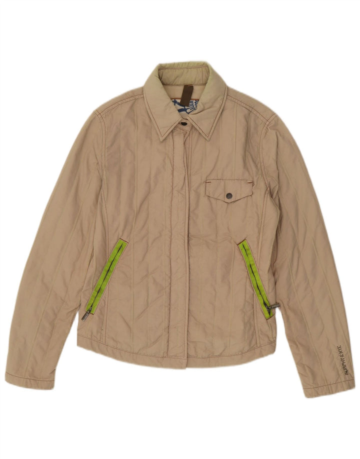 Jaqueta bomber feminina Murphy & Nye UK 12 poliamida bege médio