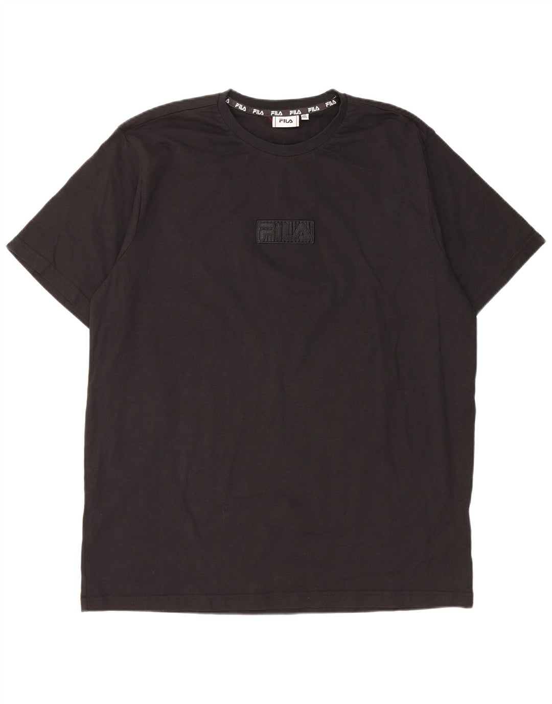 Camiseta gráfica masculina Fila Top 2XL algodão preto