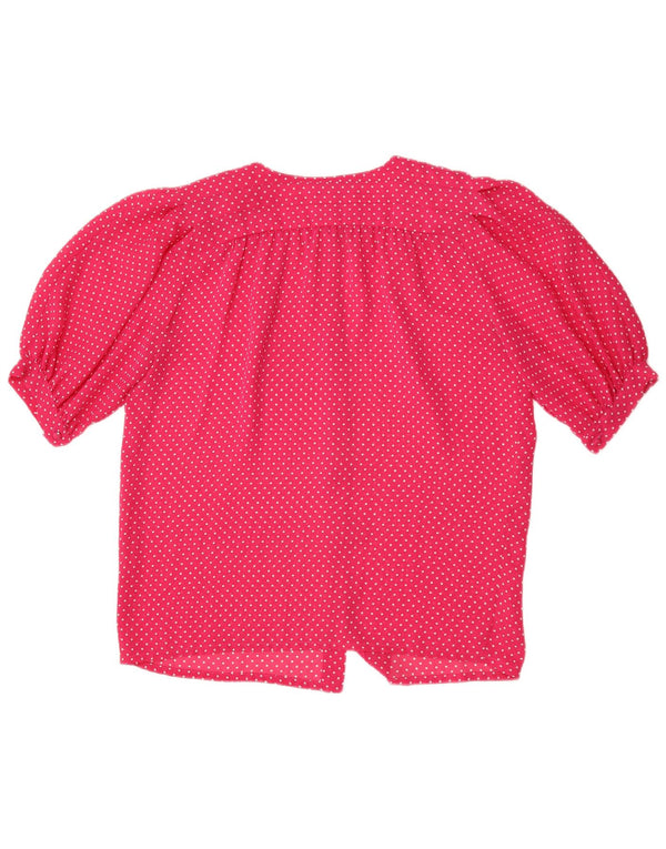 Camisa polo feminina Luisa Spagnoli manga 1/2 IT 44 bolinhas rosa médio