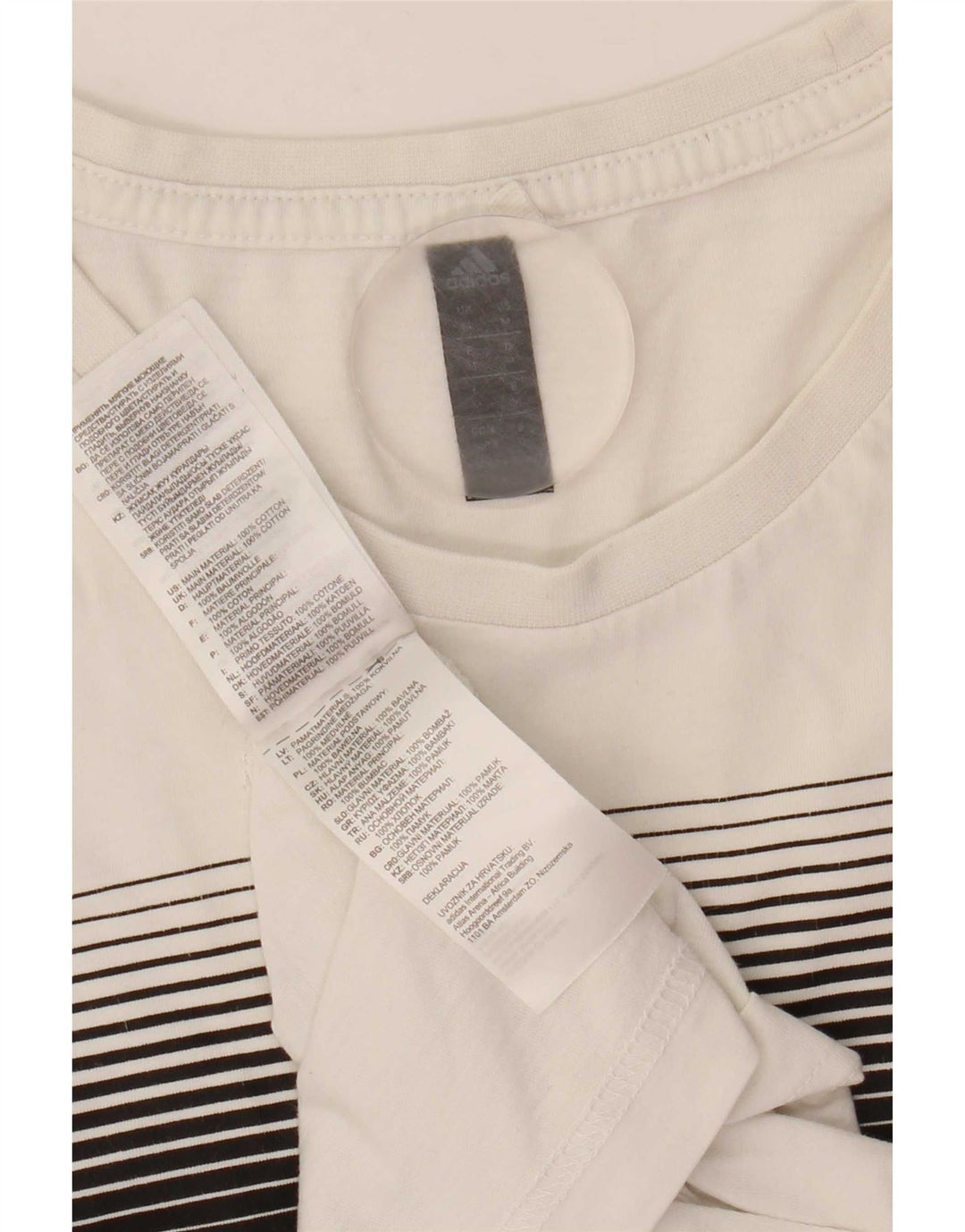 Adidas Mens Graphic T-Shirt Top Médio Algodão Branco