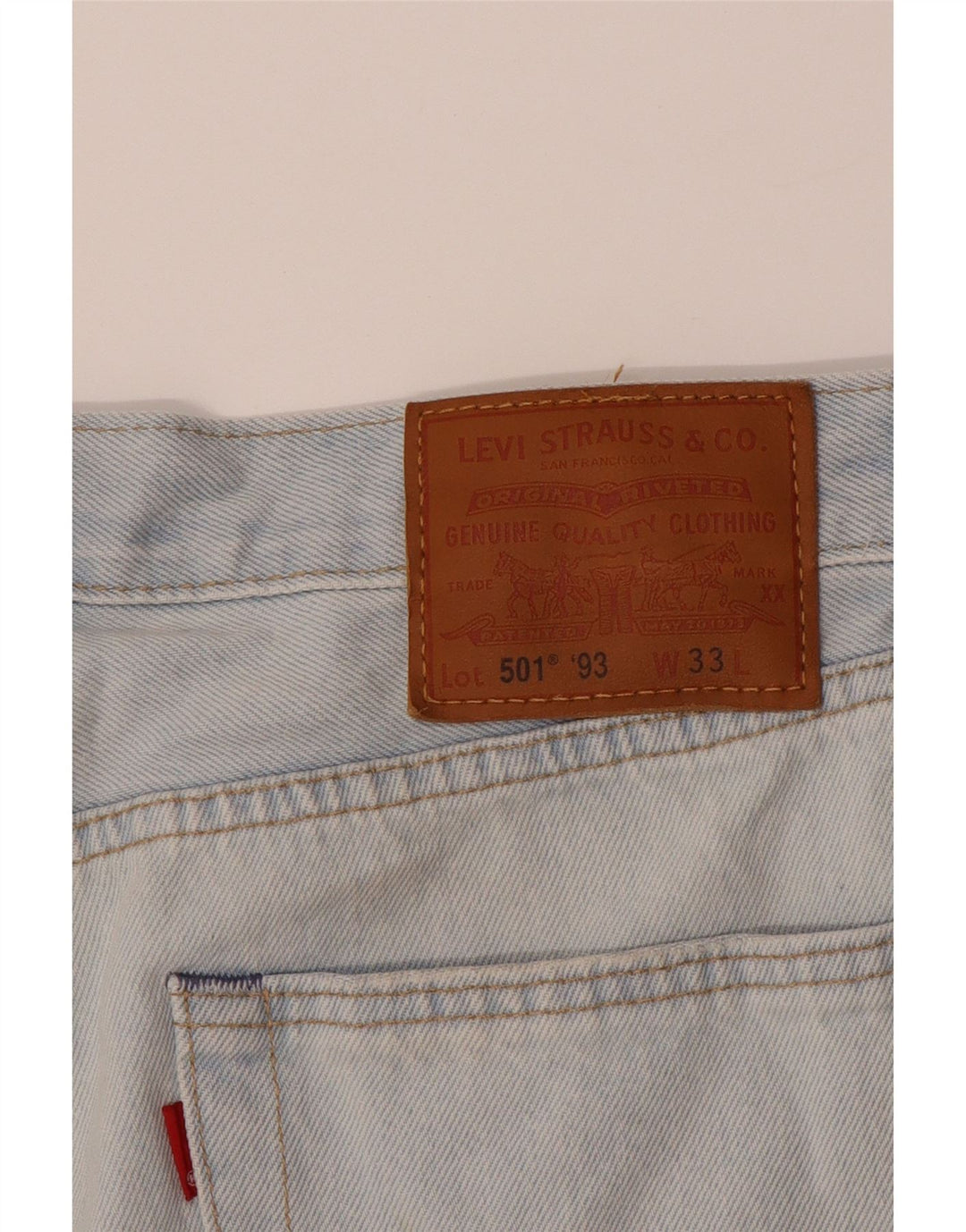 LEVI'S Masculino 501 Shorts Jeans W33 Azul Médio