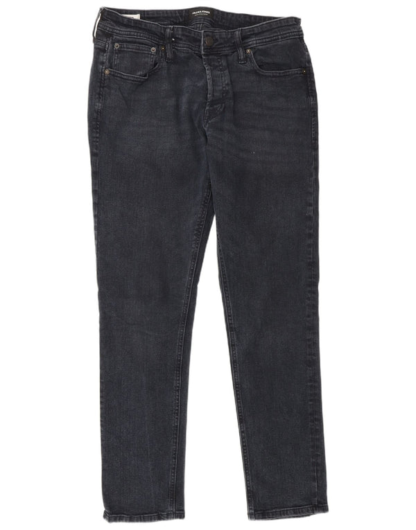 JACK & JONES Mens Jeans Slim W34 L32 Azul Marinho Algodão