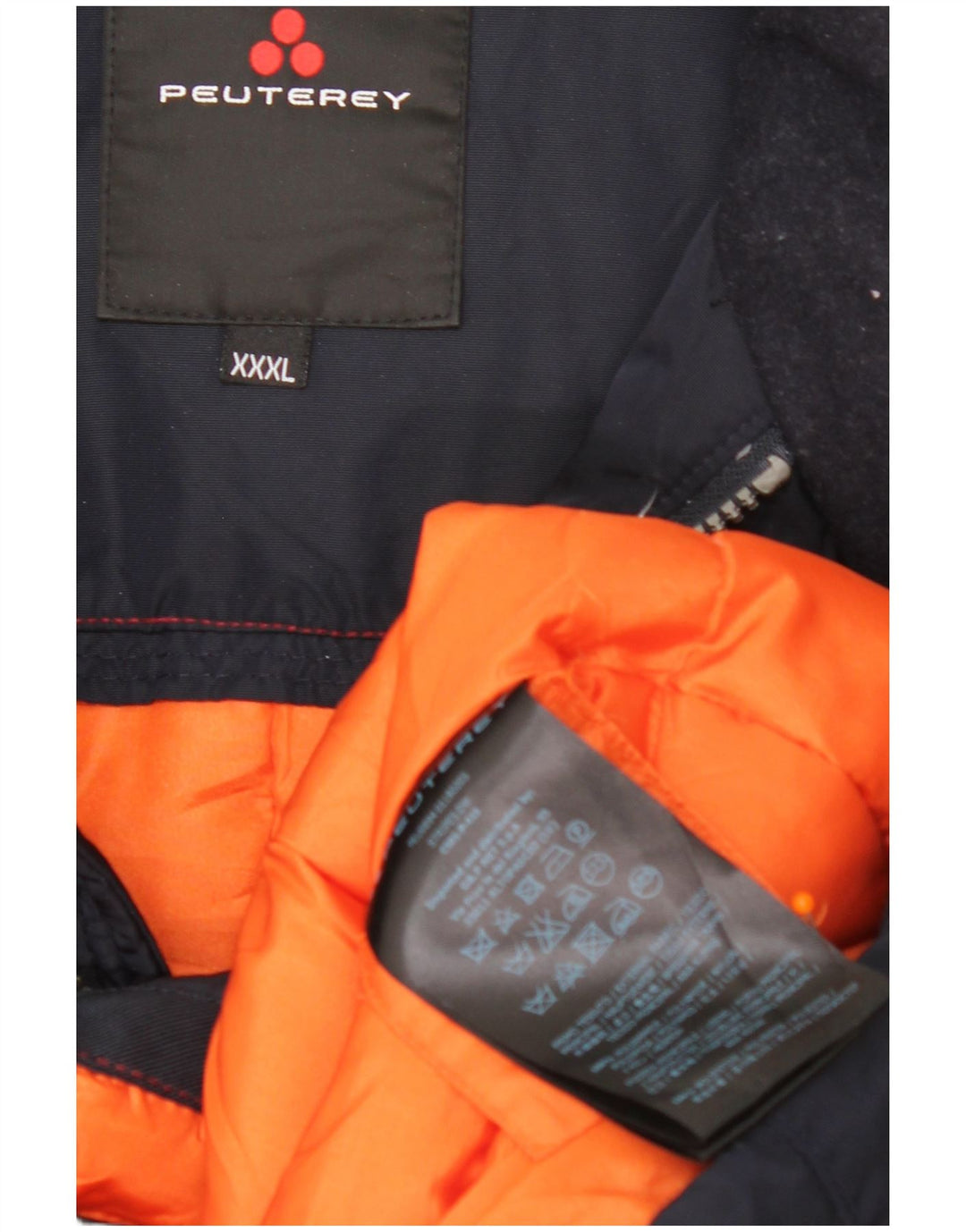 Jaqueta masculina acolchoada com capuz PEUTEREY UK 46 3XL azul marinho poliamida