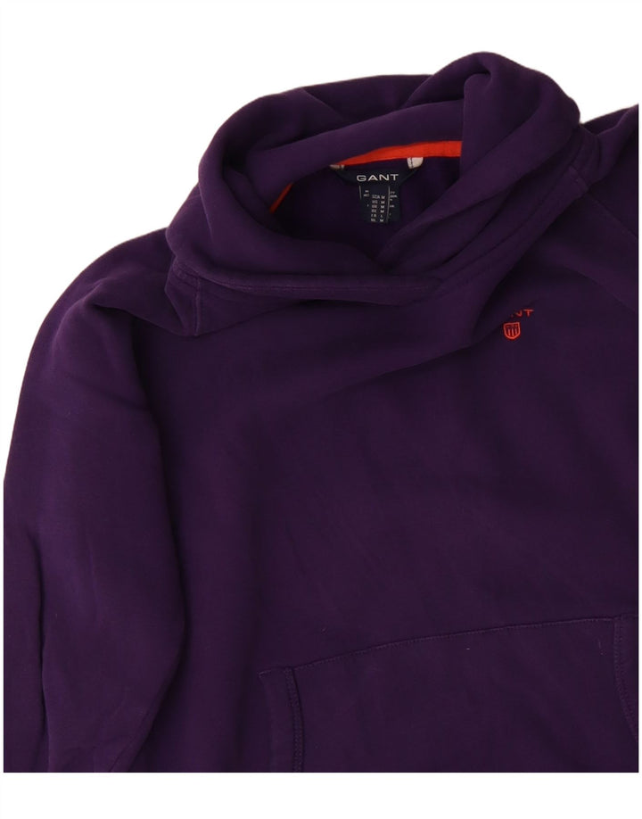 Suéter feminino GANT com gola xale e algodão roxo médio UK 14