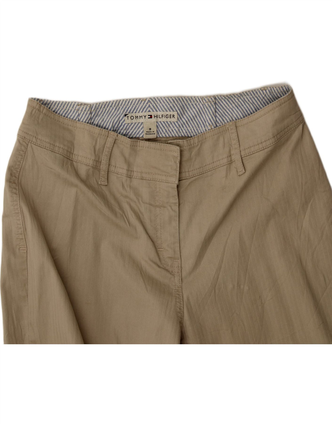 TOMMY HILFIGER Womens Bootcut Chino Trousers W27 L27 Beige Cotton Vintage Tommy Hilfiger and Second-Hand Tommy Hilfiger from Messina Hembry 