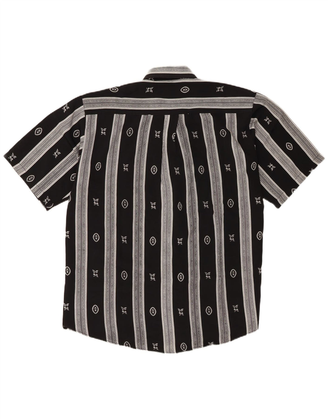 Camisa masculina de manga curta Cassera XL poliéster geométrico preto