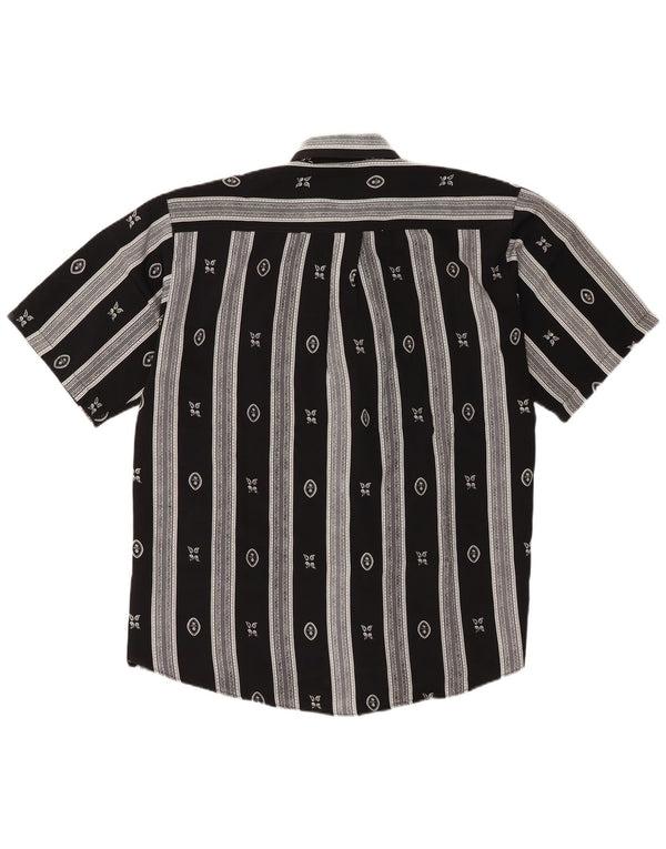 Camisa masculina de manga curta Cassera XL poliéster geométrico preto