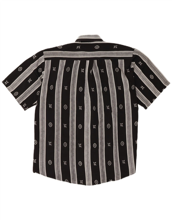 Camisa masculina de manga curta Cassera XL poliéster geométrico preto