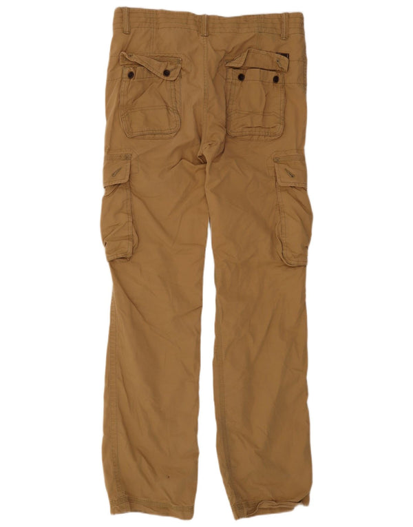 Calça cargo masculina reta Timberland W33 L34 algodão marrom