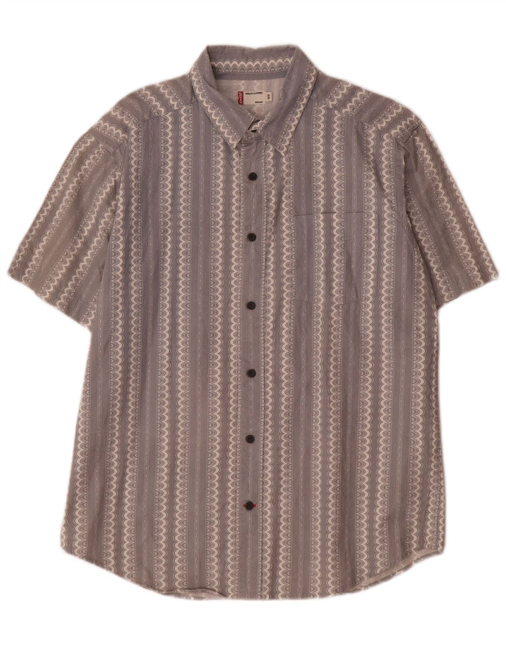 Camisa masculina de manga curta Levi's listrada azul médio