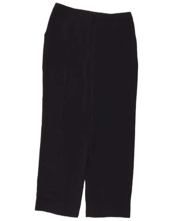 Calça chino reta feminina Hobbs UK 12 médio W32 L29 azul marinho