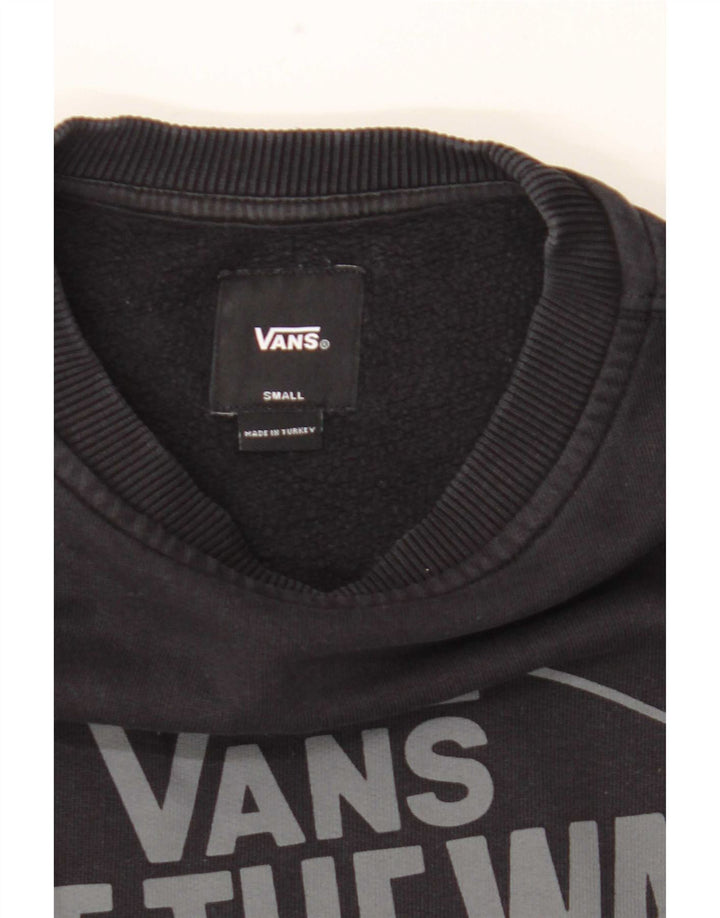 Vans Mens Graphic Moletom Jumper Pequeno Preto