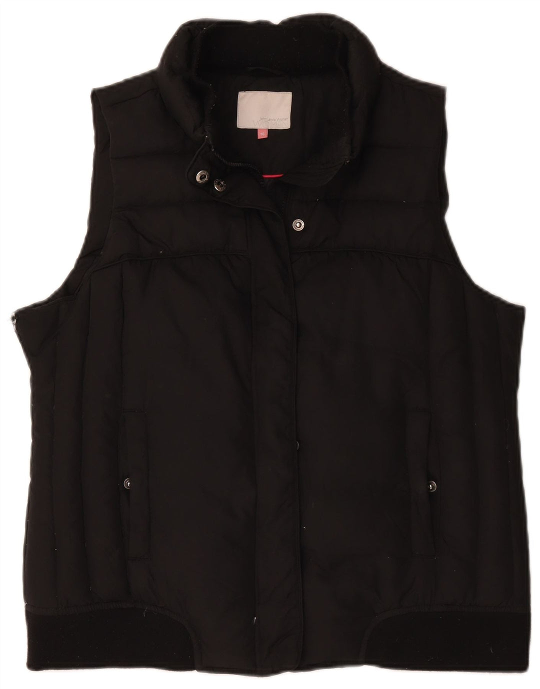 Colete acolchoado feminino John Lewis UK 16 grande poliéster preto