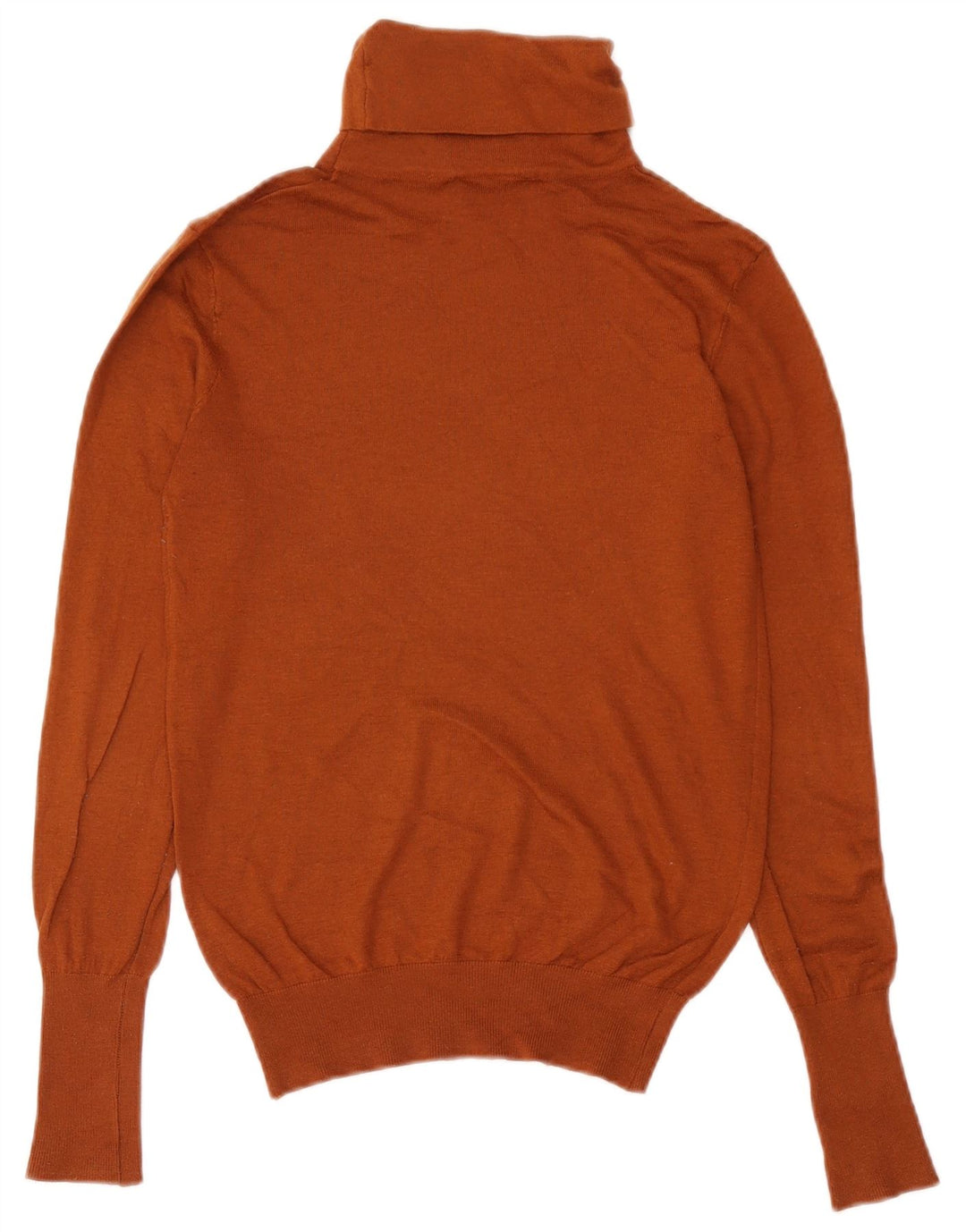 Zara Suéter feminino com gola redonda e gola alta Reino Unido 12 marrom médio