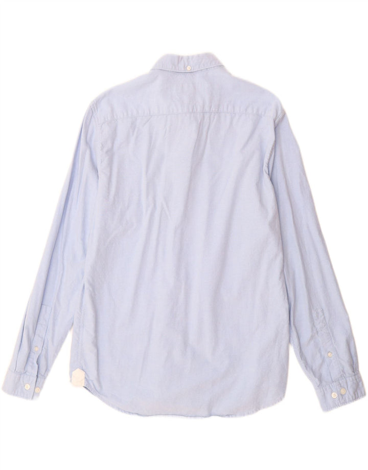 Camisa masculina slim fit Jack Wills algodão azul médio