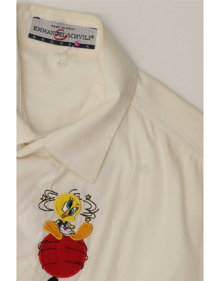 Emmanuel Schvili Camiseta feminina Warner Bros Graphic IT 42 Médio Branco Floral