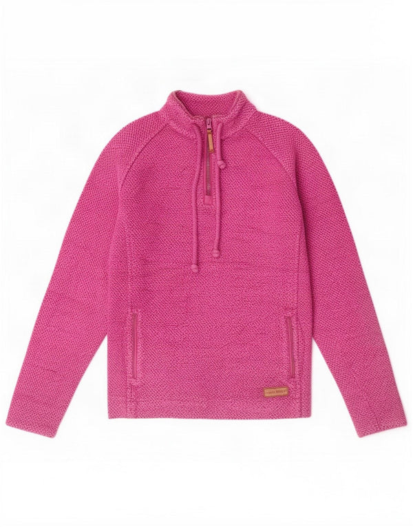 Moletom feminino Weird Fish com zíper e gola em suéter UK 14 grande rosa