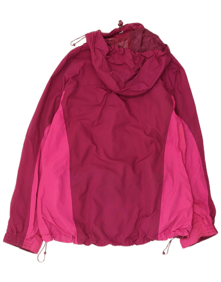 Jaqueta de chuva feminina com capuz Mountain Warehouse Reino Unido 14 grande bloco colorido rosa